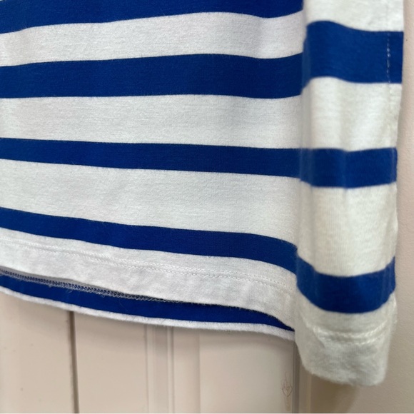 Athleta Womens Jersey Foldover Maxi Skirt in Blue & White Stripes, Size XS - Picture 5 of 7